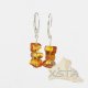 Baltic amber earrings cognac color